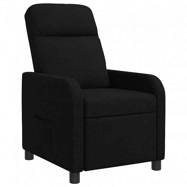 vidaXL Křeslo s funkcí ležení Černá Textil