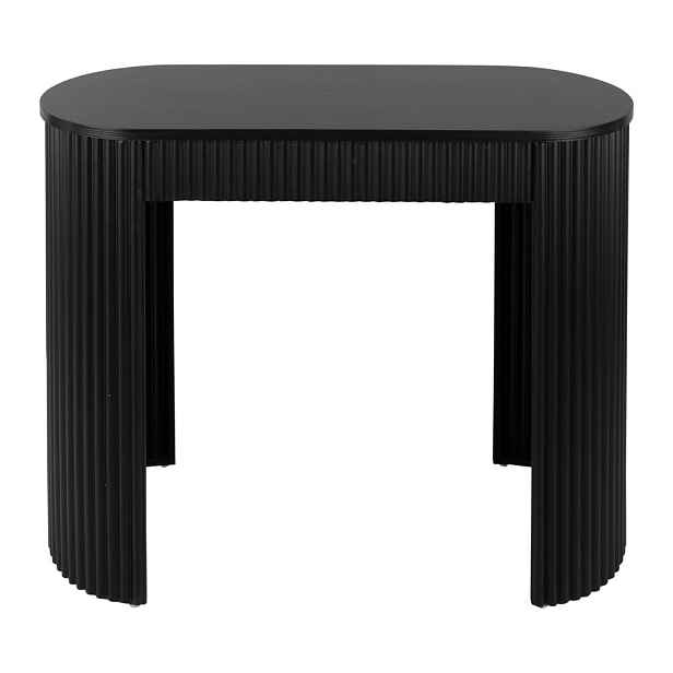 Černý kovový konzolový stolek 40x100 cm Estriado  – Leitmotiv