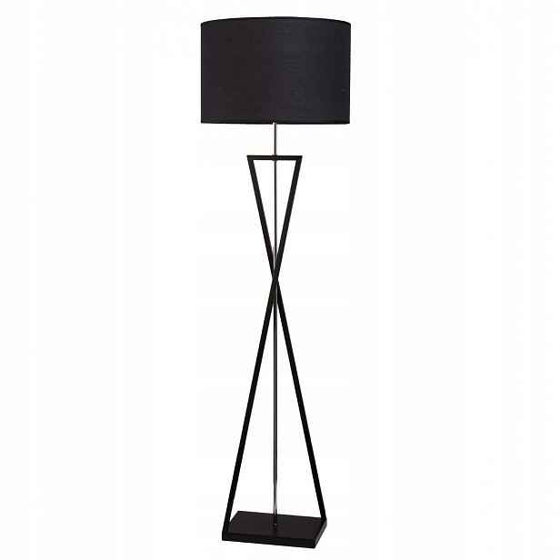 Podlahová lampa Abigali Sand Glass černá