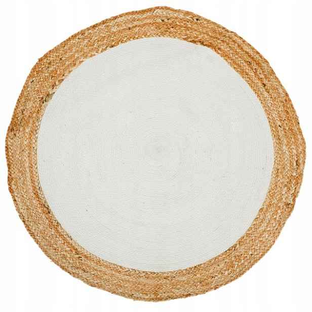Koberec Jutový Kulatý 90 CM Ve Skandinávském Stylu 797