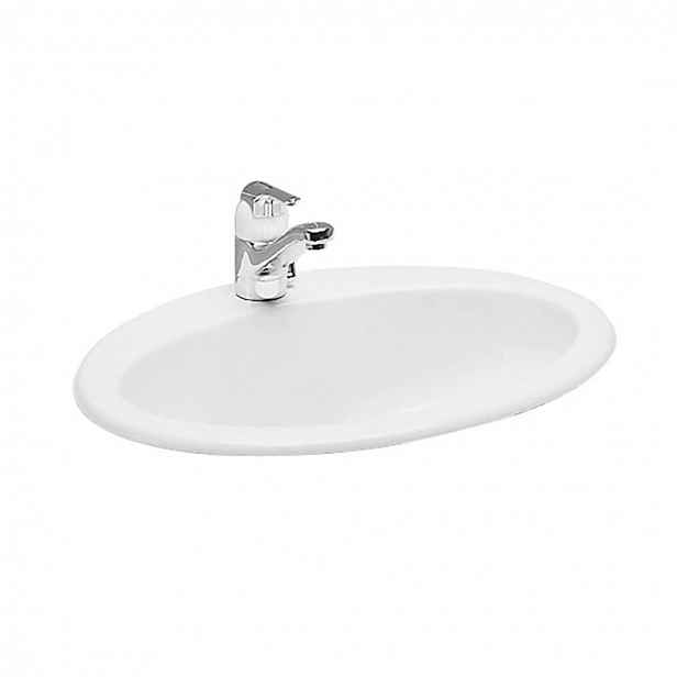 Laufen Indova - Zápustné umyvadlo, 61x48 cm, 1 otvor pro baterii, bílá H8113920000001
