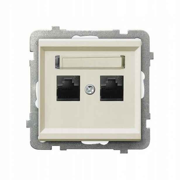 Ospel Sonata ecru zásuvka počítač GPK-2RK/m/27