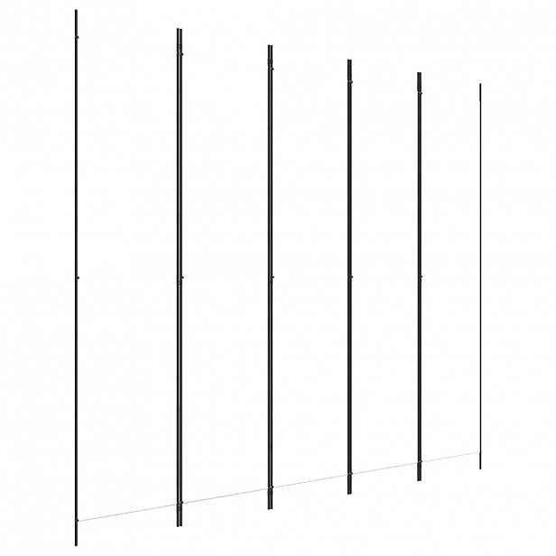 vidaXL 5dílný paraván bílý 250x220 cm textil