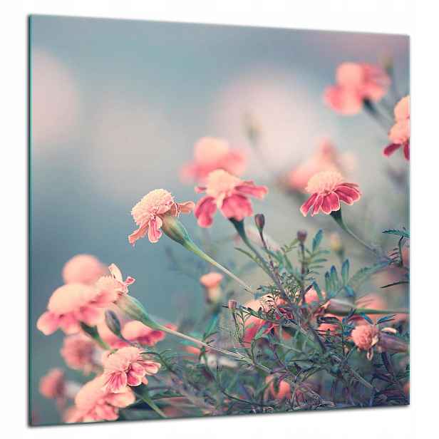 Skleněná Ochranná Deska Panel Lepidlo 60x65 Květiny