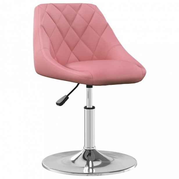 Barová židle samet / chrom Růžová
