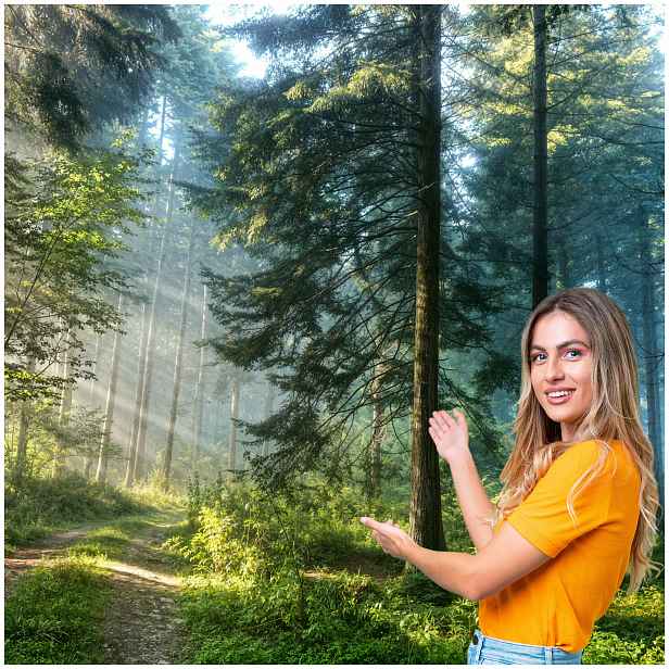 Fototapeta 3D Obývací Pokoj Ložnice Les Stromy Slunce 392x260 PO10W