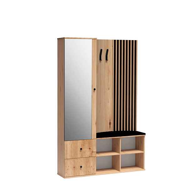 MASSENO MODERNÍ PŘEDSÍŇOVÁ SKŘÍŇ ALMERIA, 129/195/30, dub Artisan