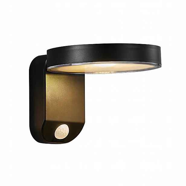 Nástěnná fasádní Led lampa Rica Solární černá 480lm 3000K IP44 Nordlux