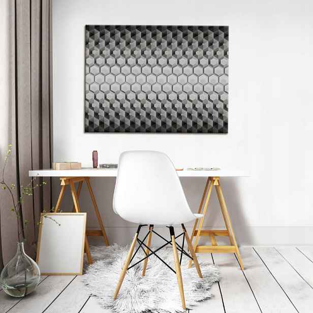 Obraz 100x75 Abstrakce geometrie šedá minimalismus textura plátno