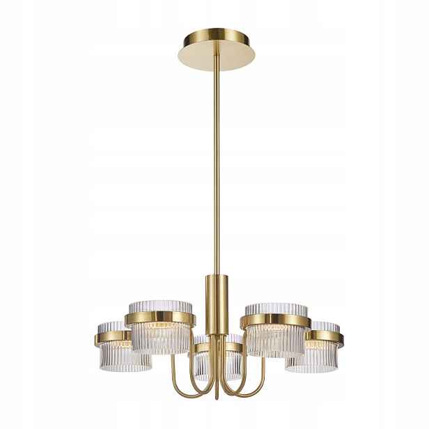 Stropní Svítidlo Zlatý Led lustr 40W 5 zdrojů 4405lm 3000K Tiára Italux