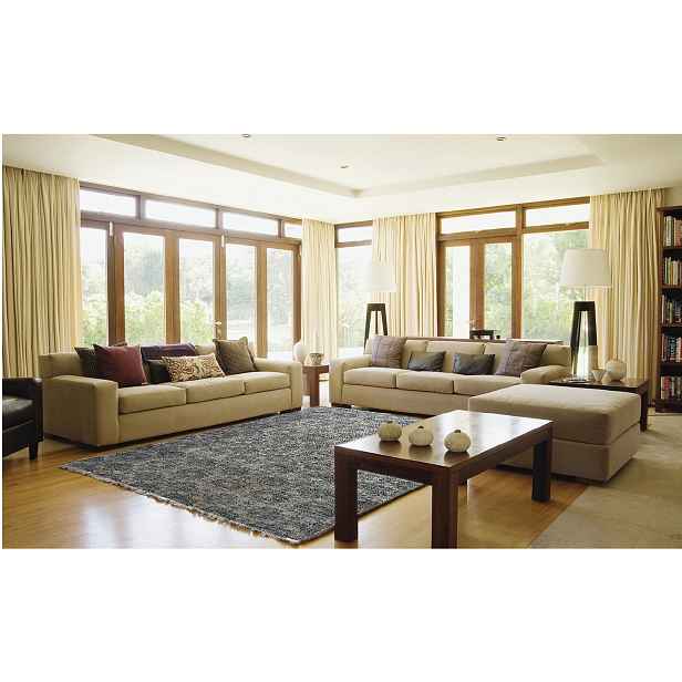 Ručně vázaný kusový koberec Diamond DC-JK 1 SILVER/BLACK, 140x200, šedá, chodba / předsíň, Diamond Carpets India