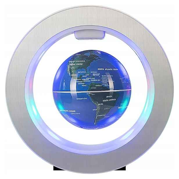 Interaktivní Levitující Podsvícený Magnetický Led Globus S Mapou