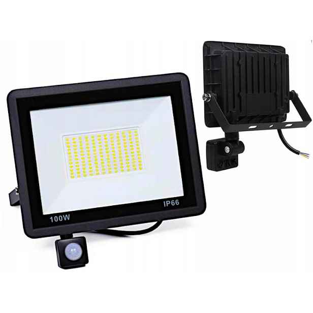 Lampa Halogen Venkovní na garáž 100W IP65 Detektor Snímač pohybu soumraku