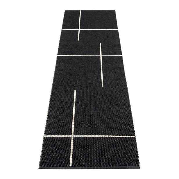 Černý vnitřní a venkovní běhoun 70x270 cm Fred Black – Pappelina