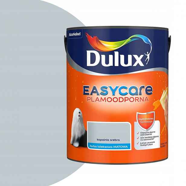 Dulux Easycare Barva odolná proti skvrnám 5L Stříbrný důl