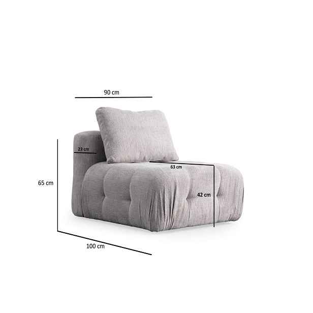 Křeslo / Jednomístná pohovka Amaris O1 - Light Grey