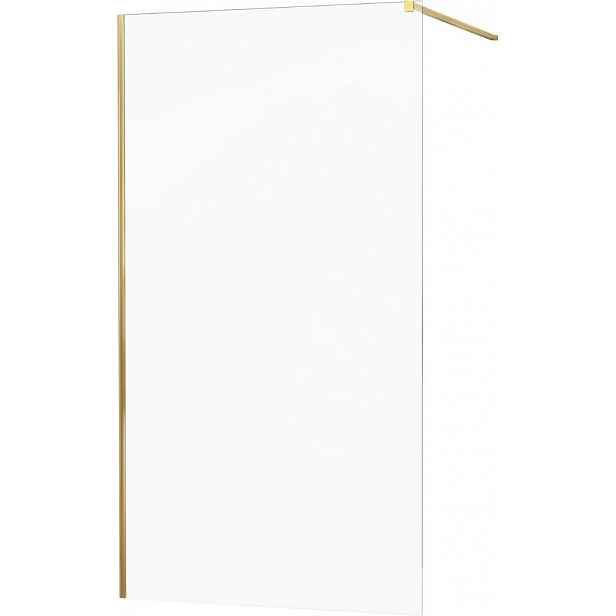 MEXEN - KIOTO Sprchová zástěna WALK-IN 120x200 cm 8 mm, zlatá, transparent 800-120-101-50-00