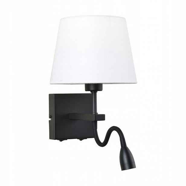 Nástěnná lampa Norte Černá Matná 2 Zdroje E27 Led Teplá Bílá Italux
