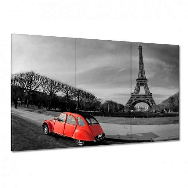 Obrazy 120x80 Červené autíčko Věž