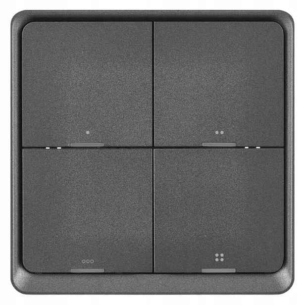 Vypínač Emos GoSmart IP-2004ZB, ZigBee 3.0, 4-tlačítkový (H5016) šedý
