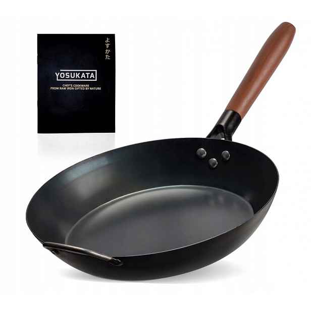Yosukata Uhlíková pánev Ocel 30 cm Indukce Plyn Bbq
