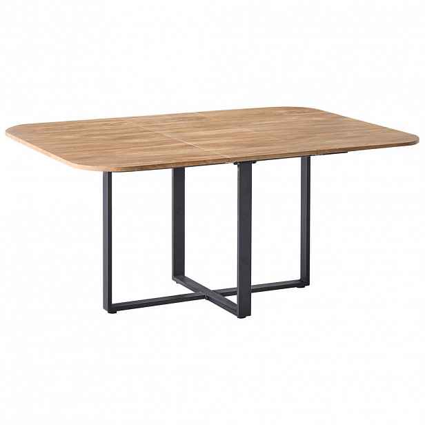 Beliani JÍDELNÍ STŮL vysunovací Hnědý 120-160/120 cm Cooper