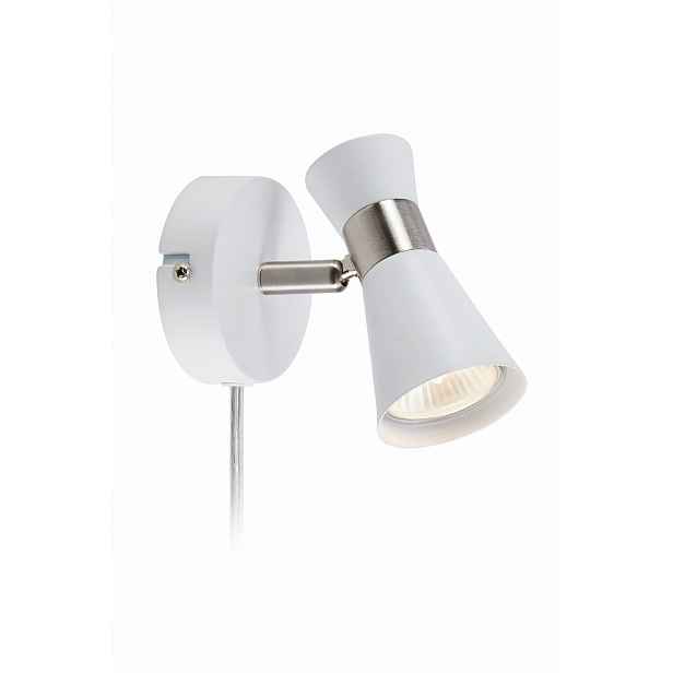 Nástěnné svítidlo s kabelem Folie Wall 1L White/Nikl saténový Markslojd