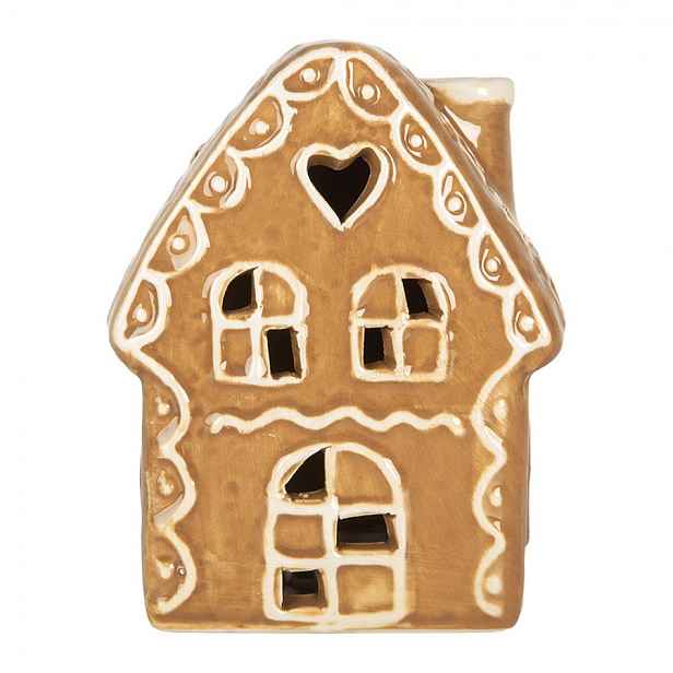 Perníková LED chaloupka Gingerbread Cott - 8*6*11 cm Clayre & Eef