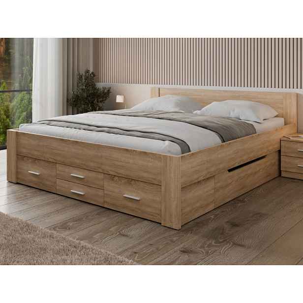 Postel Iwetta 180x200 cm, dub sonoma