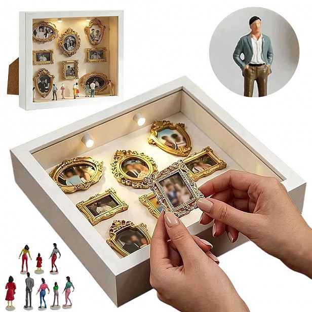 Rámeček Rámeček Led Figurky Vintage Kreativní Ozdobný Na Zobrazení Vzpomínek