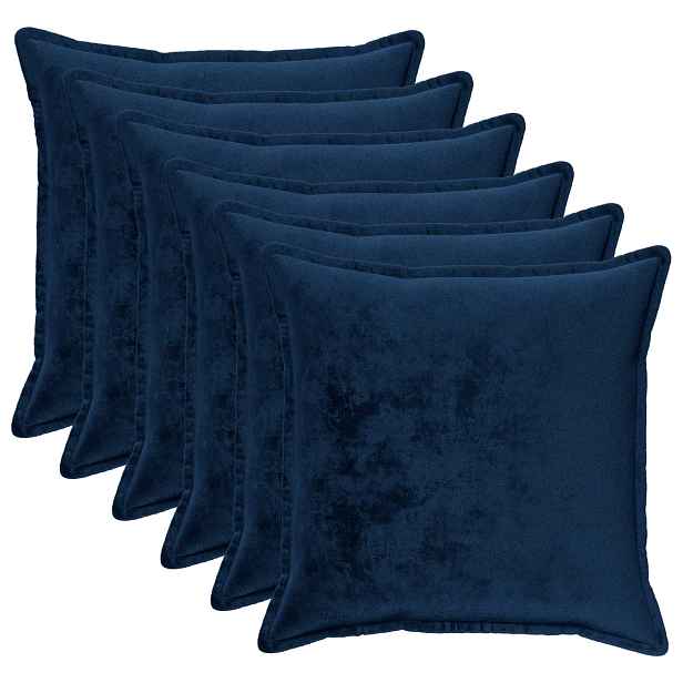 vidaXL Povlak na polštář 6 pcs HOUTEN Námořnická modrá 80 x 80 cm