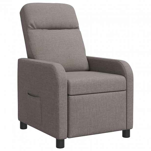 vidaXL Křeslo s funkcí ležení Taupe Textil