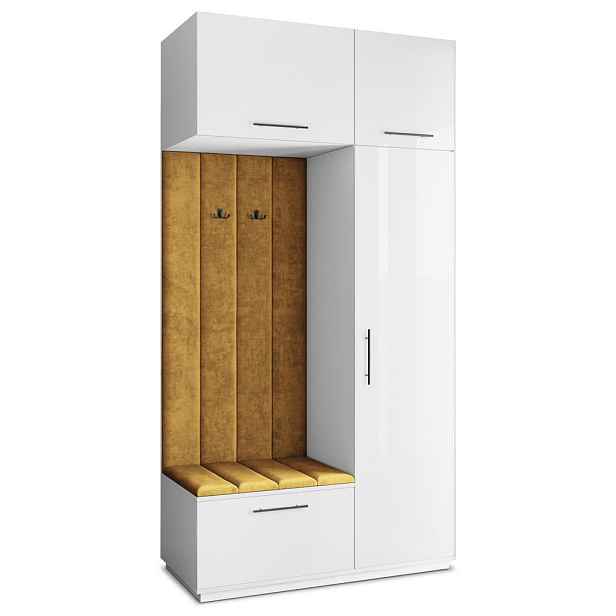 MASSENO MODERNÍ PŘEDSÍŇOVÁ SESTAVA REMA, 120/240/60 cm, bílá