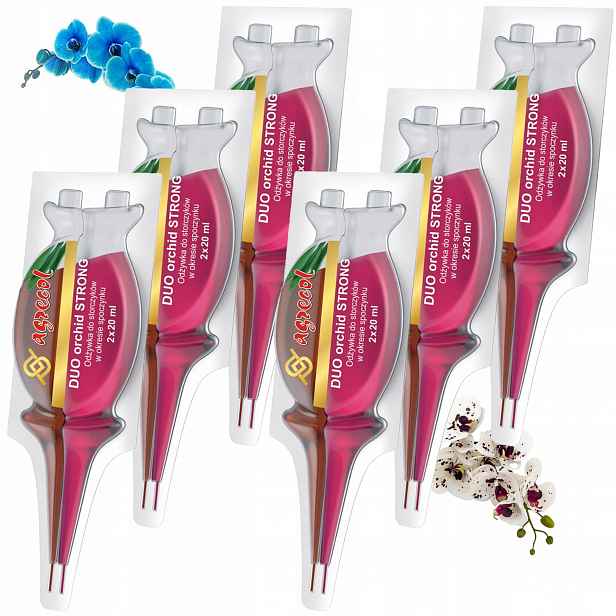 6 x Kapátko Hnojivo 2v1 pro orchideje Duo Orchid Strong Agrecol 40 ml