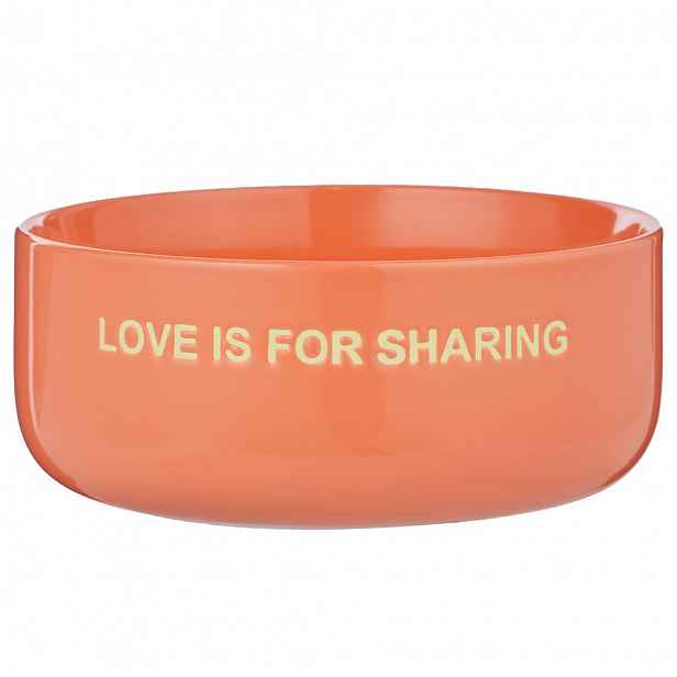 Butlers GOOD VIBES Miska "Love is for sharing"  720 ml - oranžová