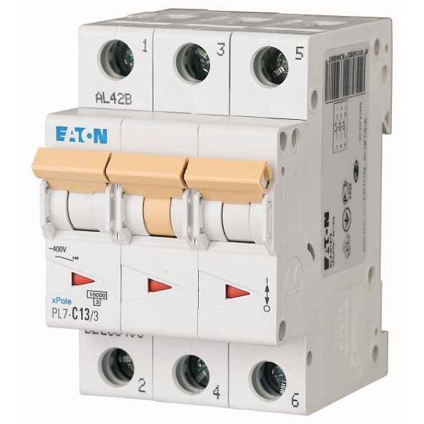 Jistič Eaton PL7-B13/3 10 kA B 13 A