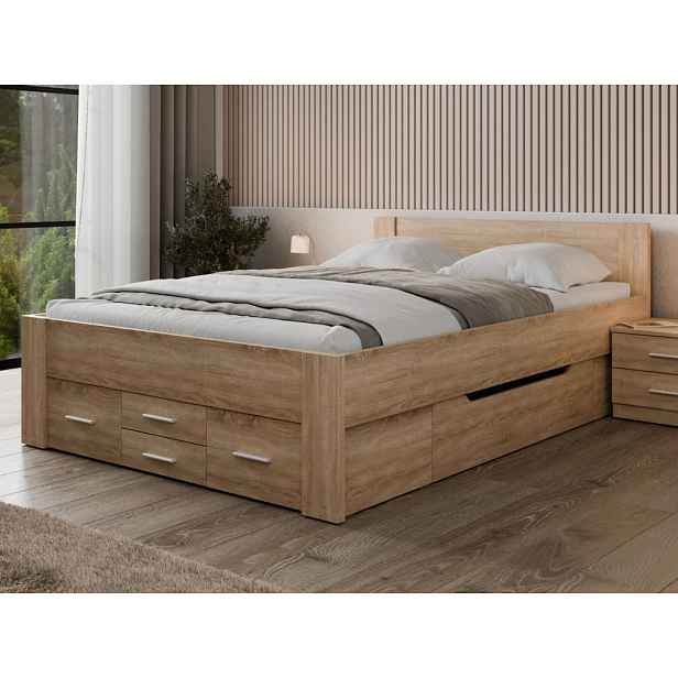 Postel Iwetta 140x200 cm, dub sonoma