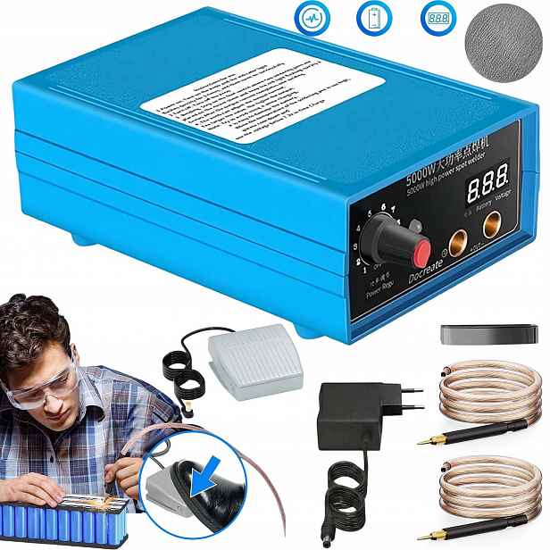 Přenosná Bodová Svařovací Svářečka Se Sítí 18650 5000 W 0.1-0.15 MM