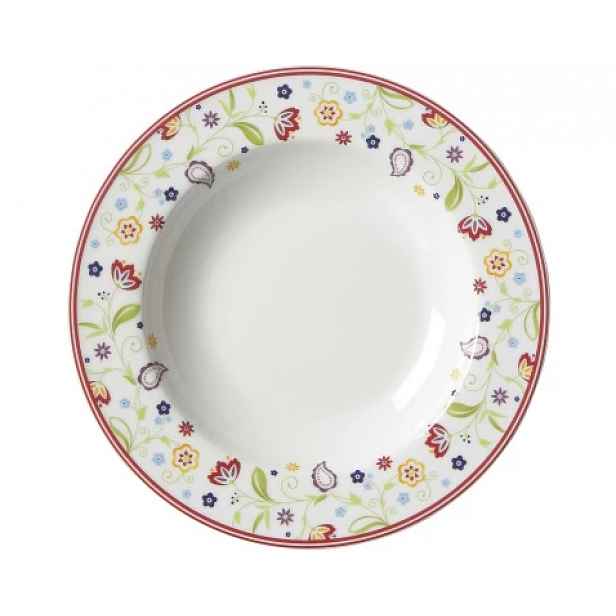 Hluboký talíř Shanti Doppio 22 cm, barevné květiny