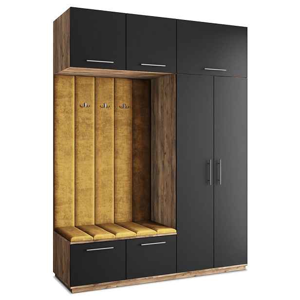 MASSENO MODERNÍ PŘEDSÍŇOVÁ SESTAVA REMA, 180/240/60 cm, dub Lefkas