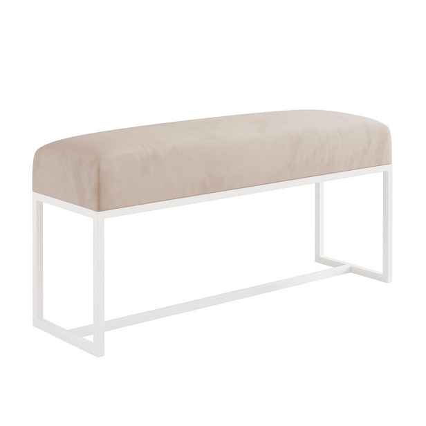 Idohome SEDACÍ LAVICE MUSE 100 cm, bílá / béžová, kovový rám