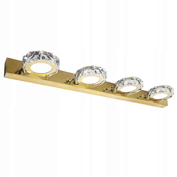 Led Koupelnové Svítidlo Zlatý Lesk Glamour 4 Světelné Body Nad Zrcadlo