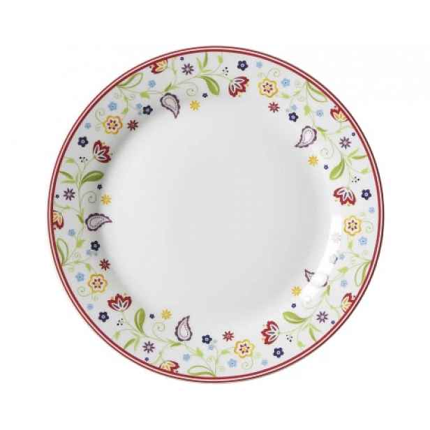 Mělký talíř Shanti 27 cm, barevné květiny