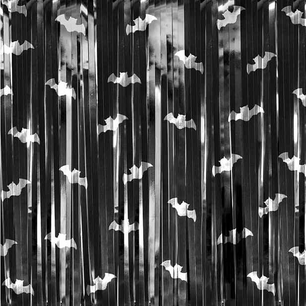 Černá Halloweenská opona Netopýři 100x200 cm Dekorace Pozadí Pro Fotografie