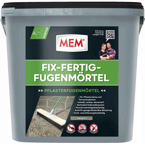 Mem 30836022 Šedá malta na fugy, 12,5 kg pro dlažbu kamene klinkeru