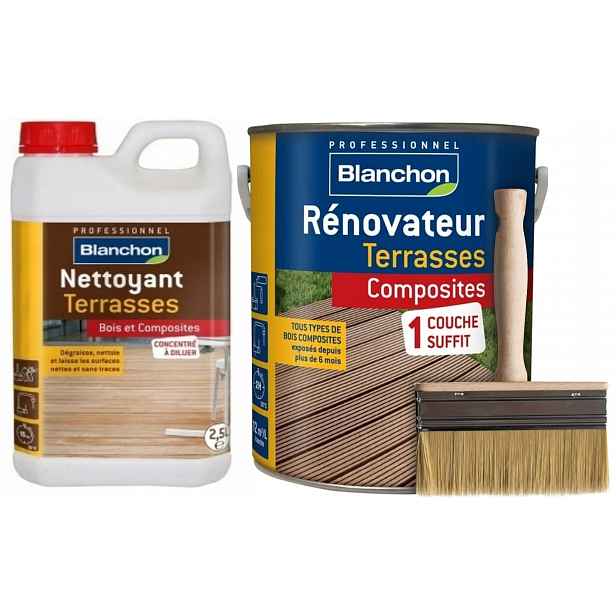 Sada pro renovaci čištění kompozitních teras Wpc 2,5L štětec