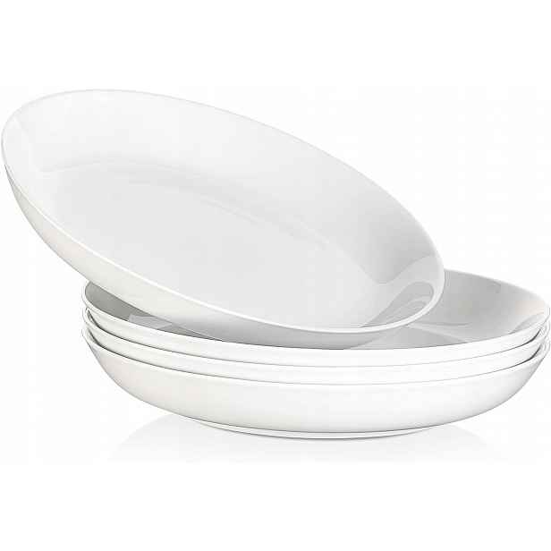 Sada talířů, talíř mělký 26 cm, bílý porcelánový