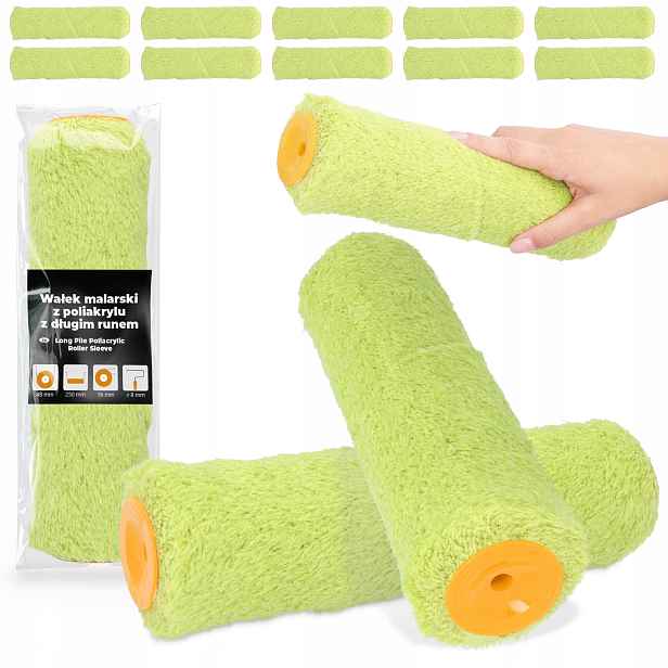 10 x Malířský Váleček 25 cm Zásoba Malířský váleček Univerzální Profesionální Sh
