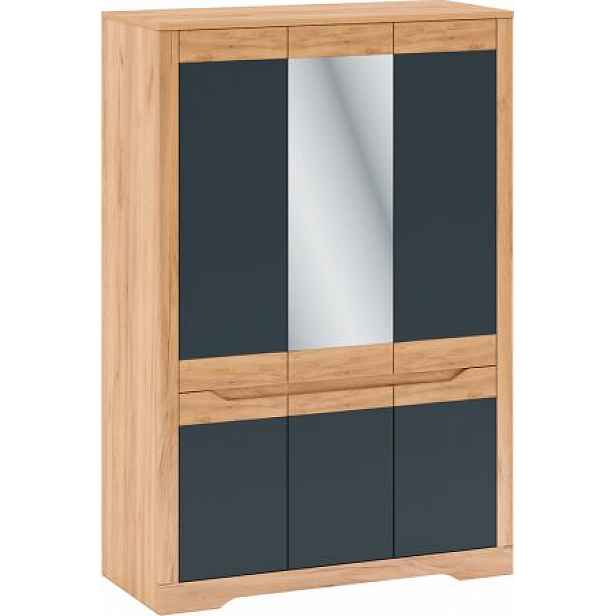 Skříň Fency F, dub craft zlatý / grafit