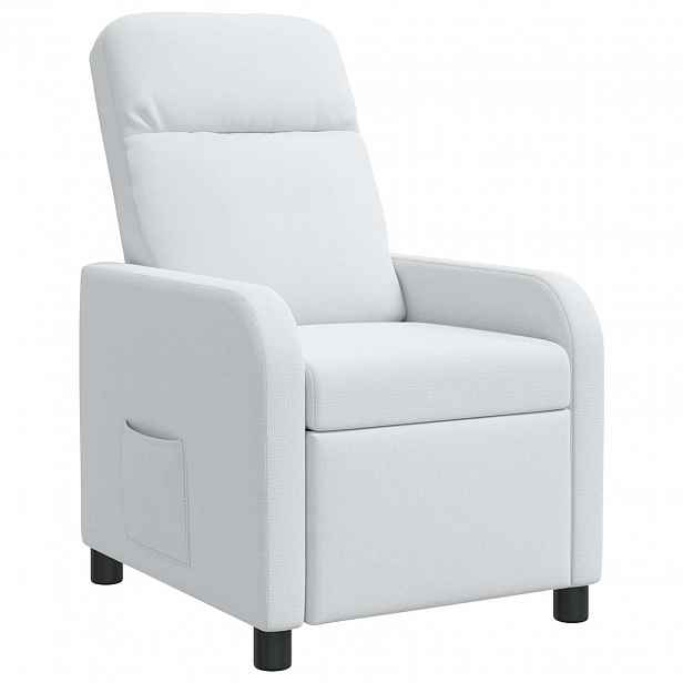 vidaXL Křeslo s funkcí ležení Bílá Textil